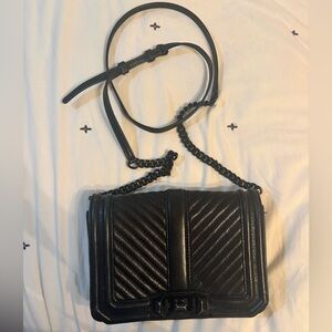 Rebecca Minkoff black chevron crossbody